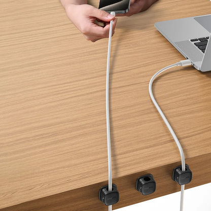 Baseus Lite Magnetic Kabelorganisator, Sett med 3 Stykker, Hvit B01331106211-00