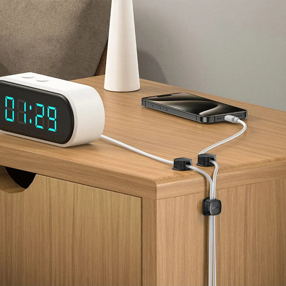 Baseus Lite Magnetic Kabelorganisator, Sett med 3 Stykker, Hvit B01331106211-00