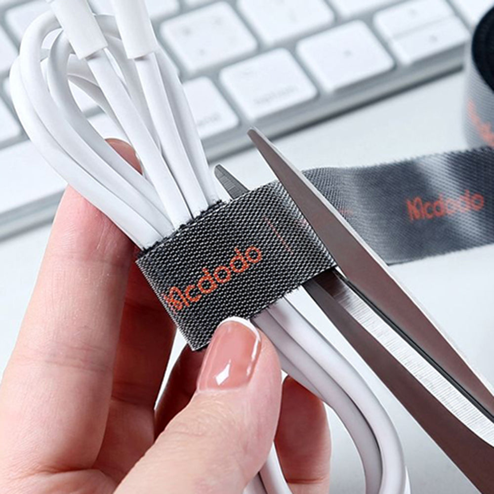 Kabelorganisator McDodo VS-0960 Belt, Velcro, 1m, Svart