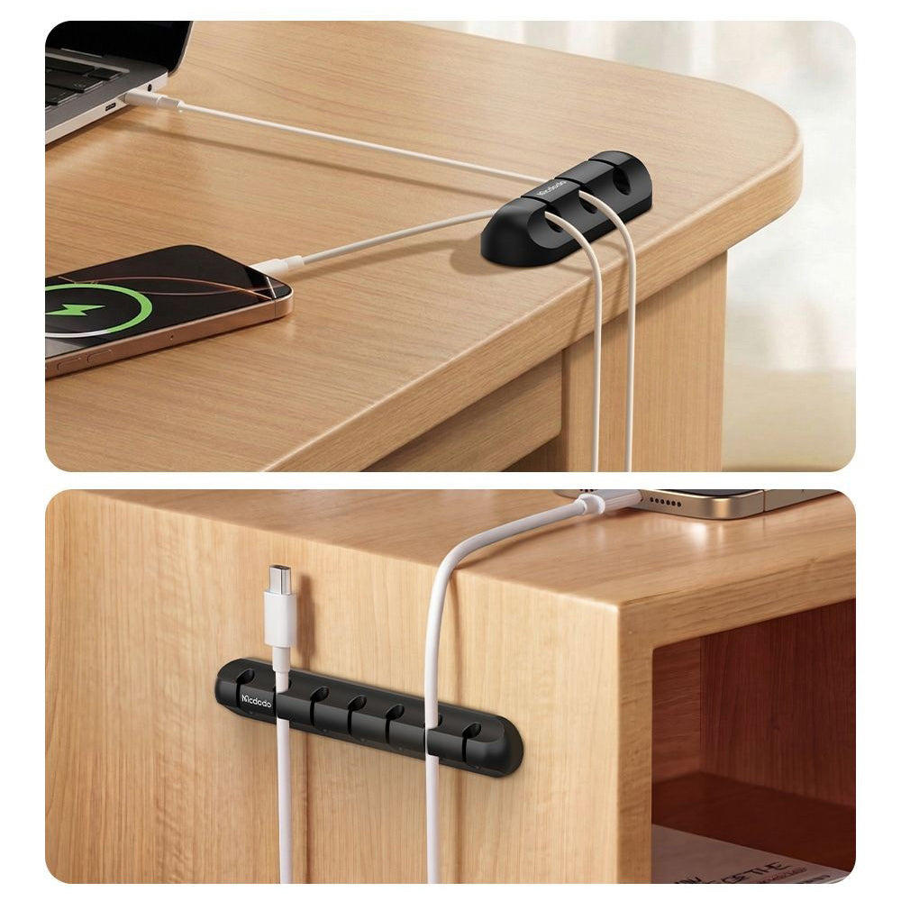 McDodo WF-5960 Kabelorganisator, Sett med 2 stk, Svart