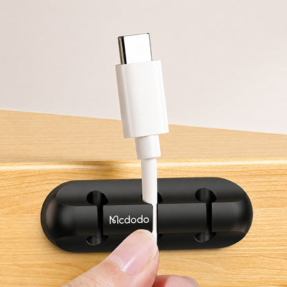 McDodo WF-5960 Kabelorganisator, Sett med 2 stk, Svart