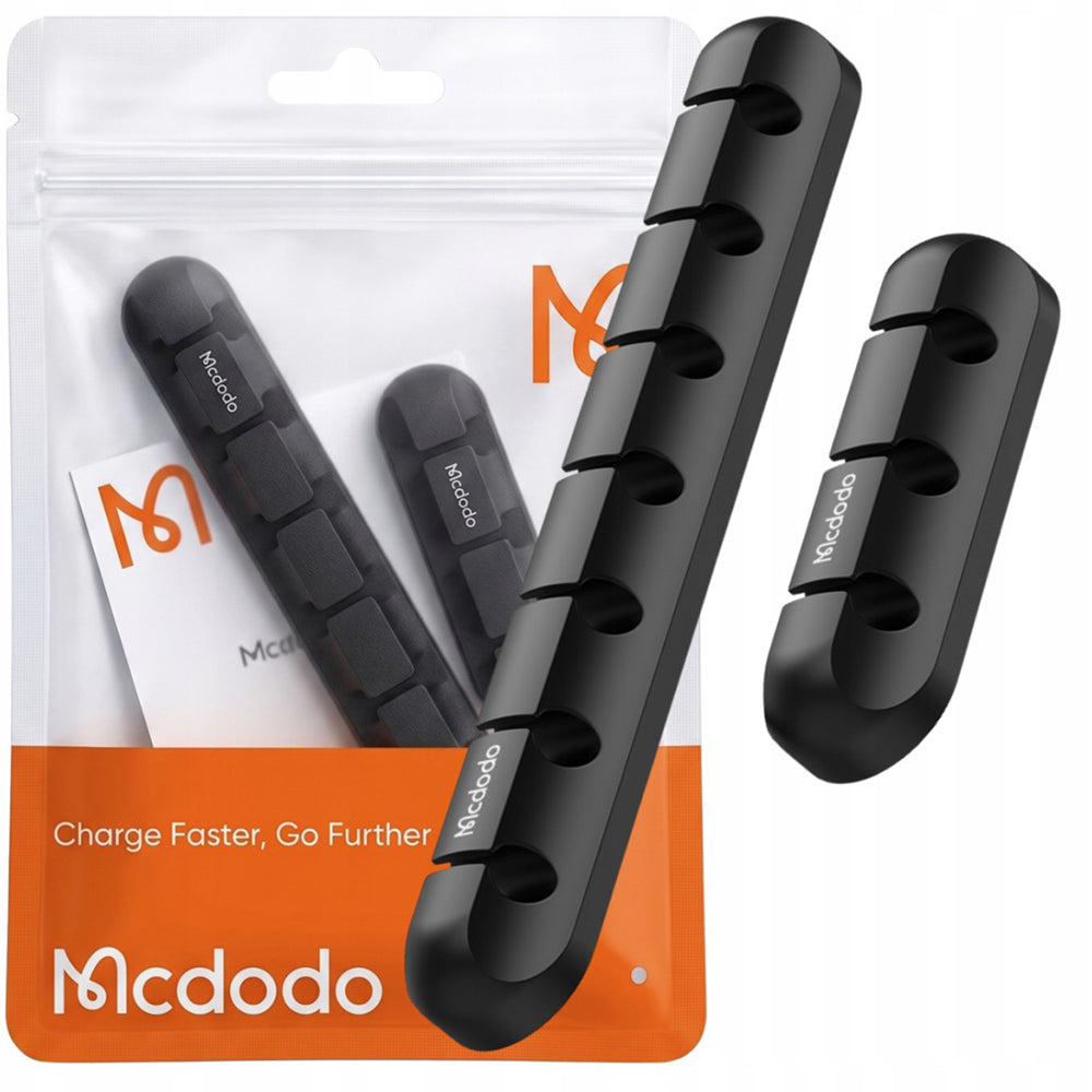 McDodo WF-5960 Kabelorganisator, Sett med 2 stk, Svart