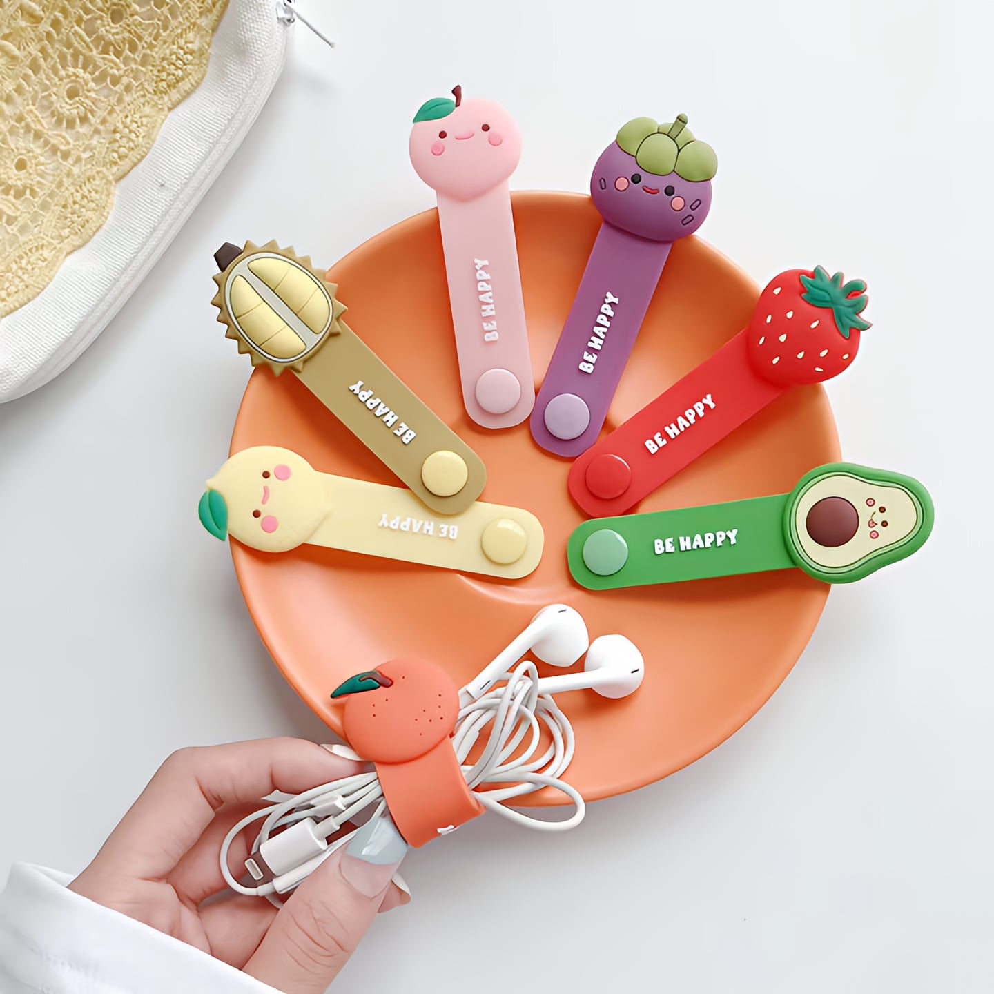 OEM Pixie Blueberry Kabelorganisator, Flerfarget