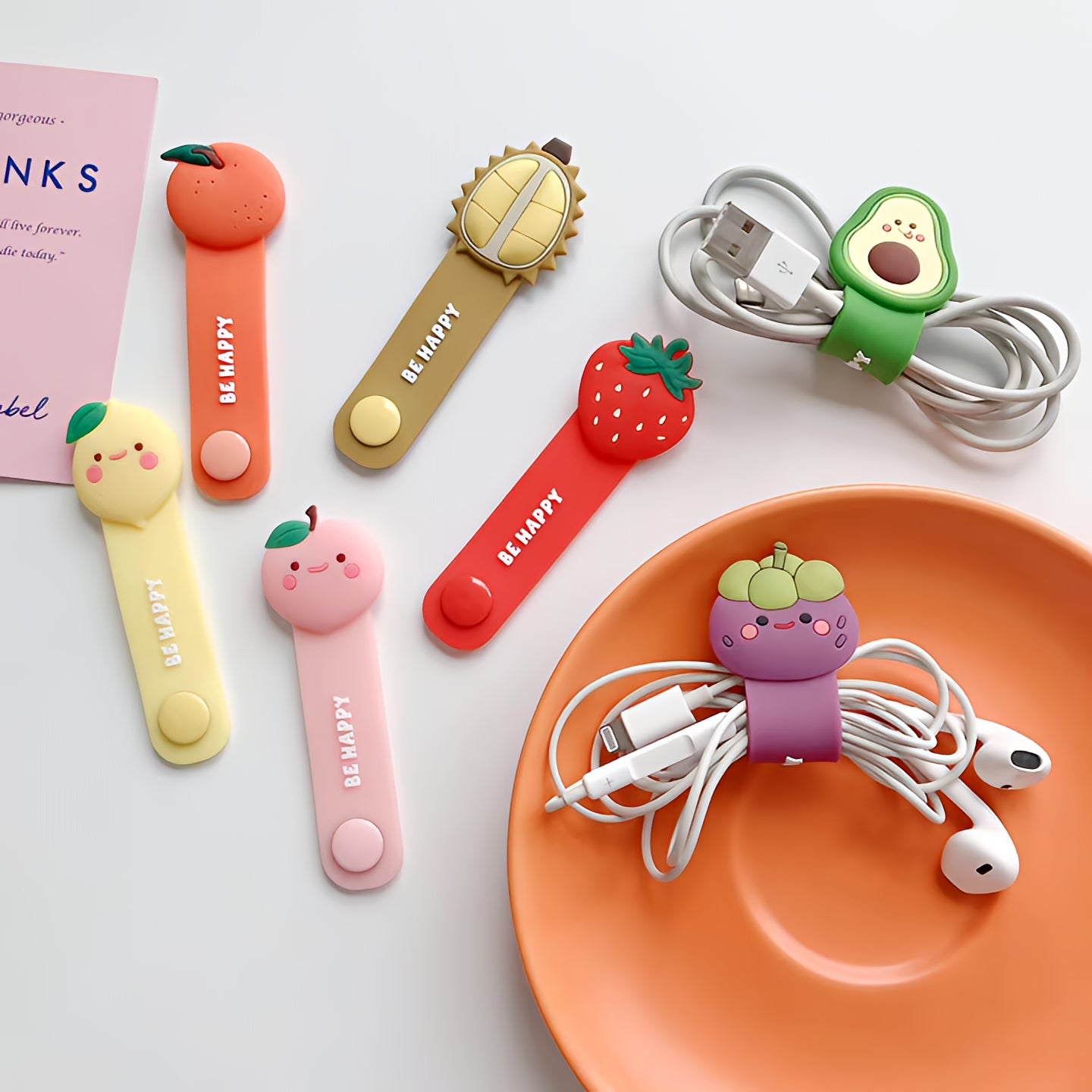 OEM Pixie Strawberry Kabelorganisator, Flerfarget