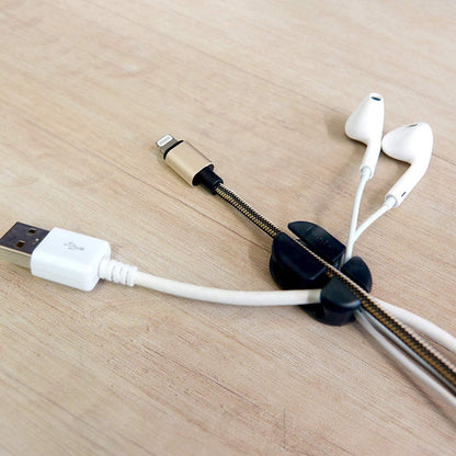 Ringke Kabelorganisator, Sett med 6 stykker, Svart