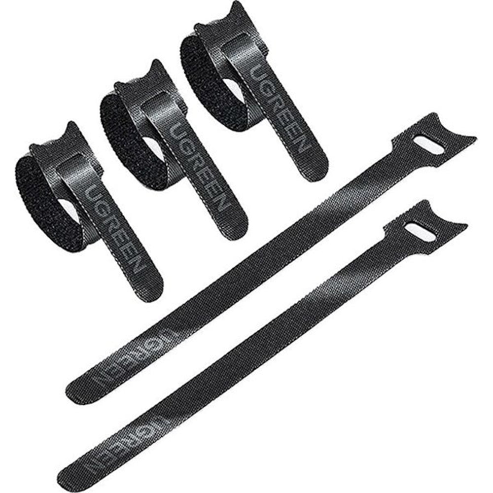 Kabelorganisator UGREEN LP401, Velcro, Sett med 3 stykker, Svart