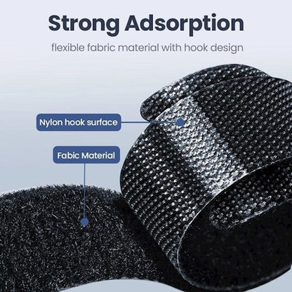 Kabelorganisator UGREEN LP401, Velcro, Sett med 3 stykker, Svart