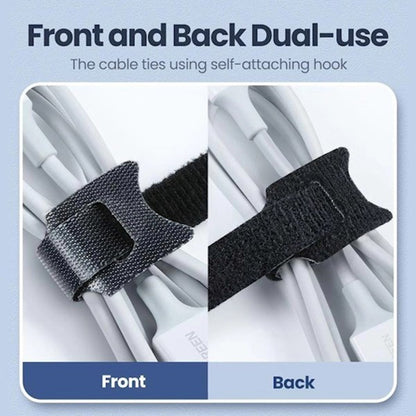 Kabelorganisator UGREEN LP401, Velcro, Sett med 3 stykker, Svart