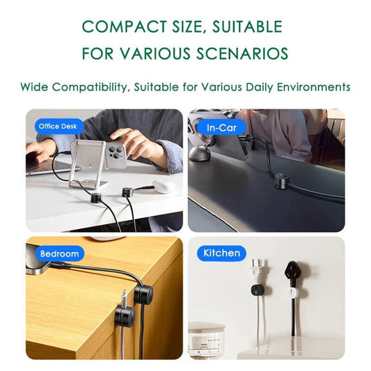 UGREEN LP886 Kabelorganisator, Sett med 3 Stykker, Svart