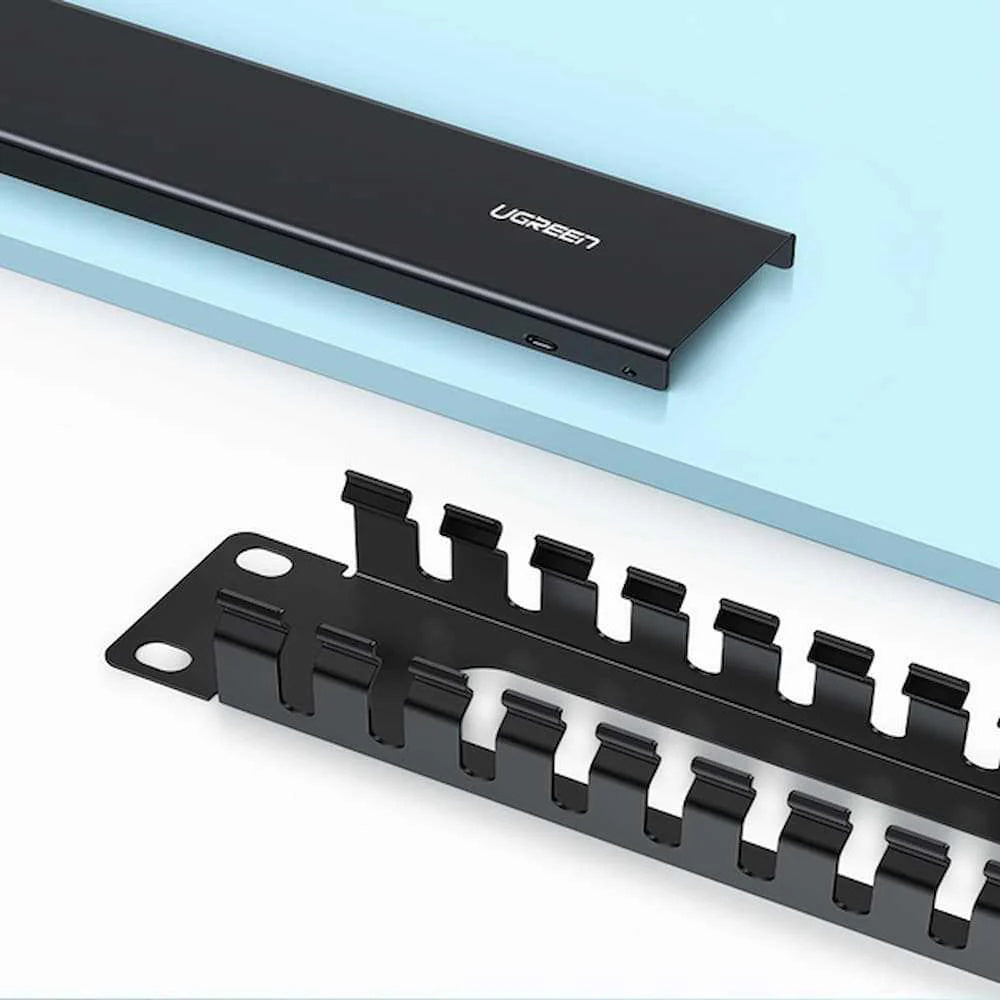 UGREEN NW128 Kabelorganisator, 24 Porter, Svart
