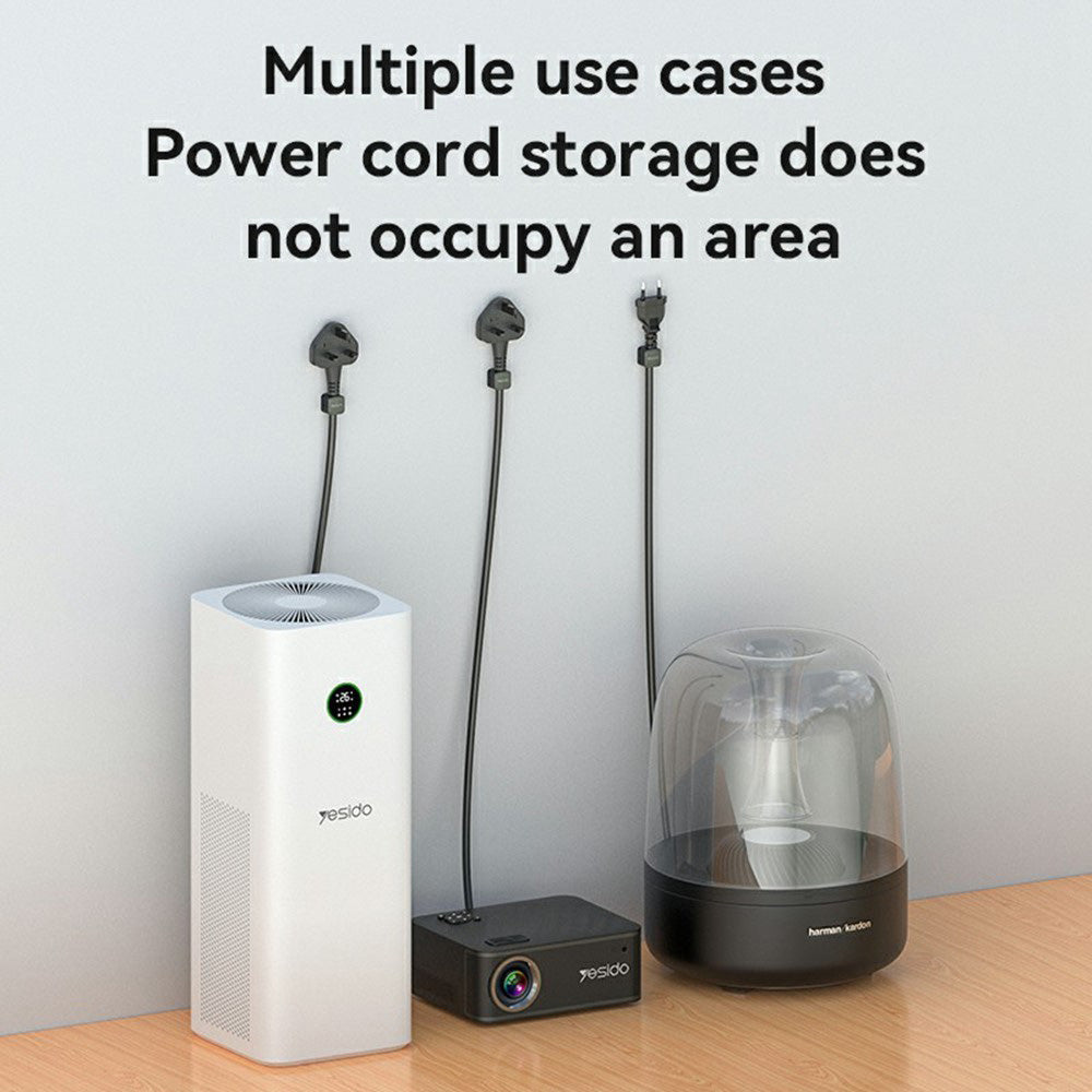 Kabelorganisator Yesido C216BL, Sett med 4 stykker, Svart