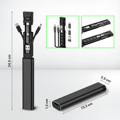Tilbehørsorganisator / Kortleser Qualo QZS-P-01, Svart