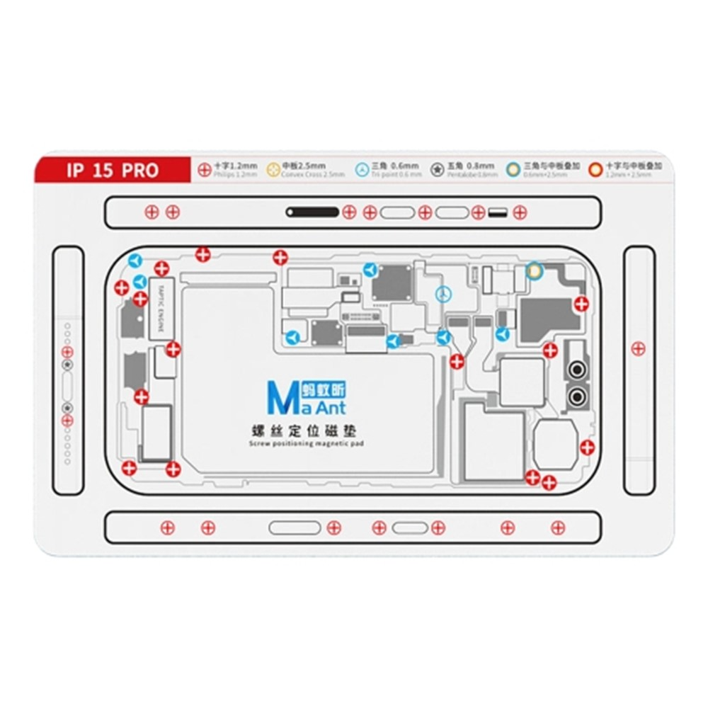 MaAnt magnetisk skruepute for Apple iPhone 15 Pro / 15 Pro Max