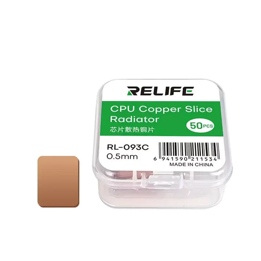 Termisk ledende pute Relife RL-093C, 0,5 mm, sett med 50 stykker