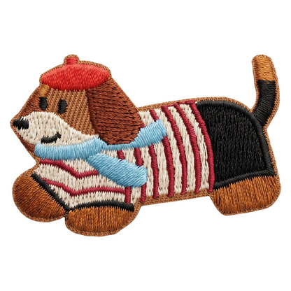 Patch / Tekstilmerke OEM Dachshund, Sett med 3 stk, Flerfarget