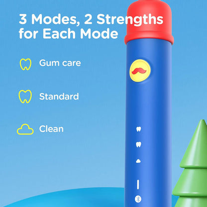 Elektrisk tannbørste Bitvae BVK7S Kids, Blå Rød