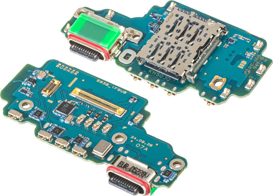 Ladekontakt Kort - Mikrofon - SIM-kortleser Modul Samsung Galaxy S25 Ultra S938, Service Pack GH96-18321A