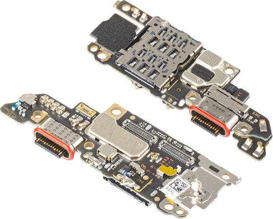 Kort med ladekontakt - mikrofon - SIM-lesermodul Honor Magic6 Pro, Servicepakke 0235AJLS