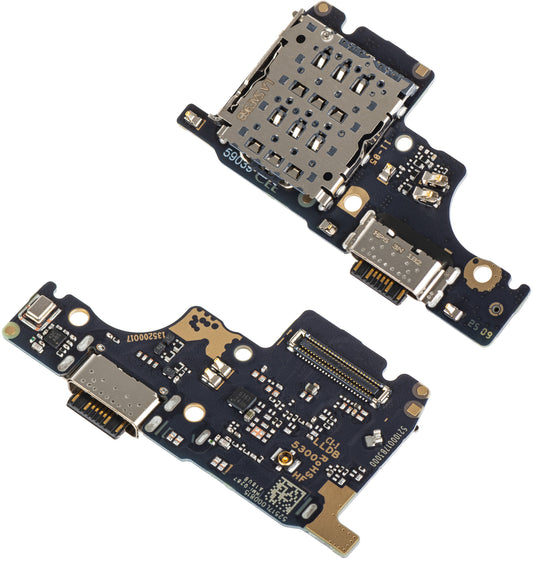 Ladekontakt Kort - Mikrofon - SIM-kortleser Modul Xiaomi Poco M7 Pro 5G / Redmi Note 14 5G, Service Pack 56002100O1700