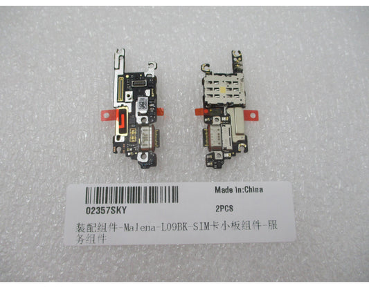 Ladeportkort med mikrofon og SIM-kortlesermodul til Huawei Pura 90s Pro, Service Pack 02357SKY