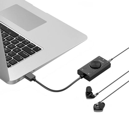 Orico SC2 USB-lydkort, 3 x 3,5 mm jack, svart