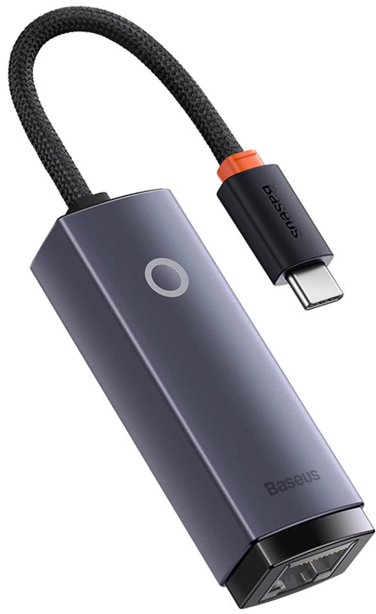 Baseus Lite Nettverkskort, RJ45, USB-C, Grå WKQX000313