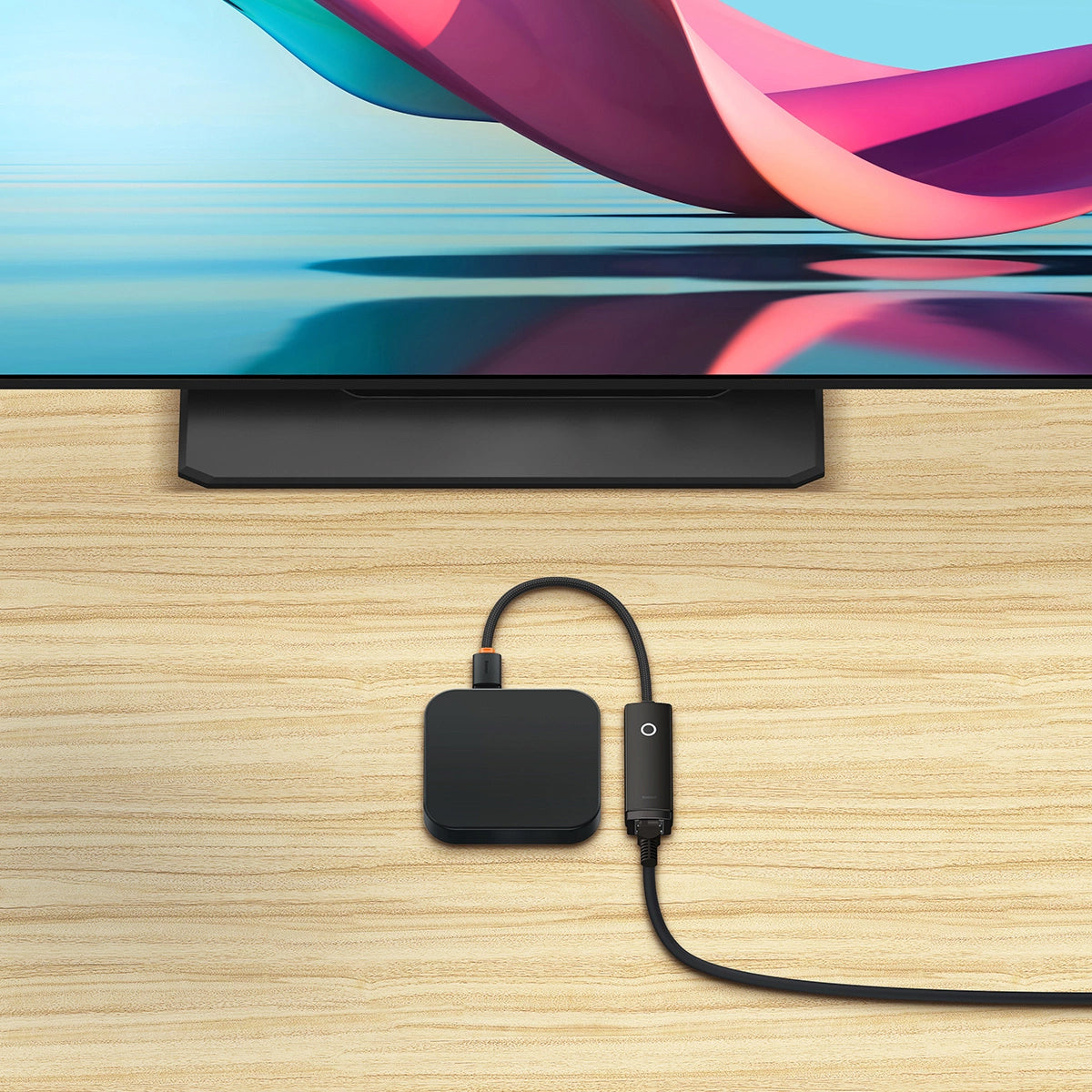 Baseus Lite Nettverkskort, RJ45, USB, Svart WKQX000001