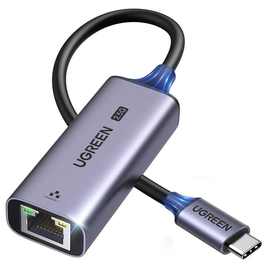 UGREEN CM648 (25052) Nettverkskort, RJ45, USB-C, Grå