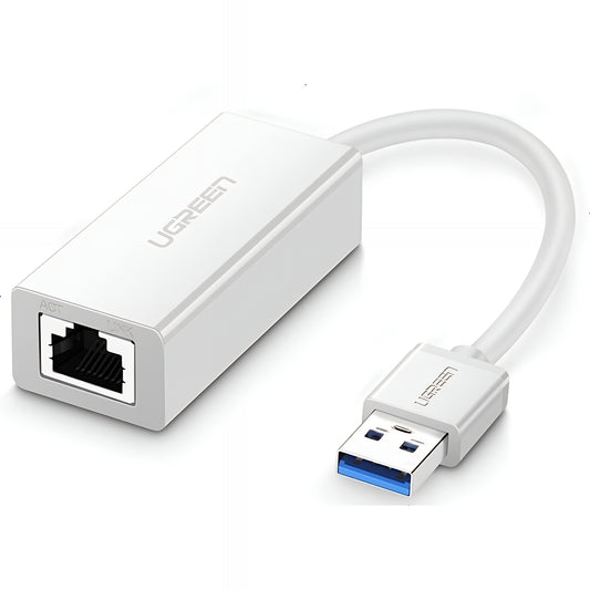 UGREEN CR111 Nettverkskort, RJ45, USB 3.0, Hvit
