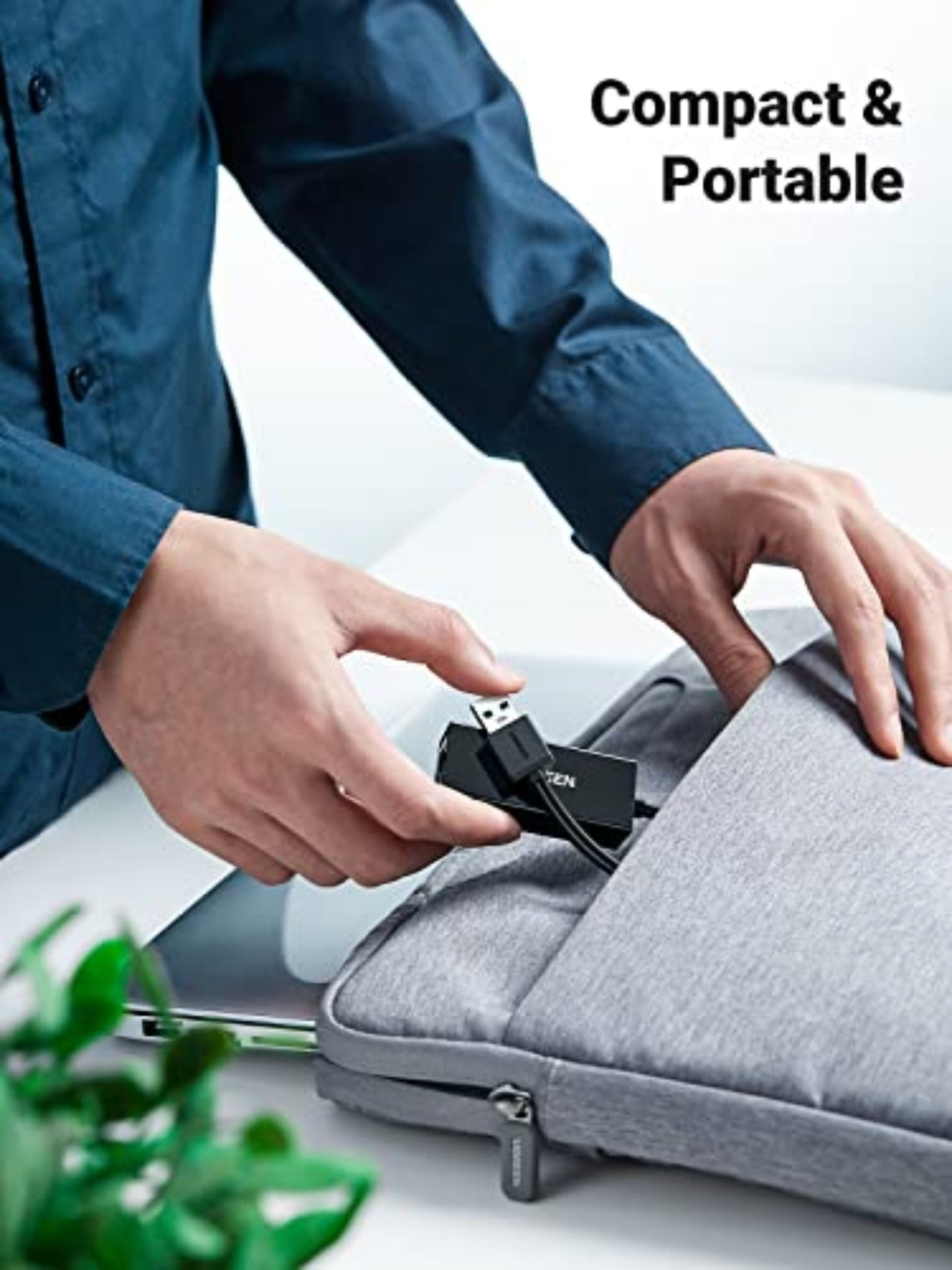 UGREEN CR111 Nettverkskort, RJ45, USB 3.0, Hvit