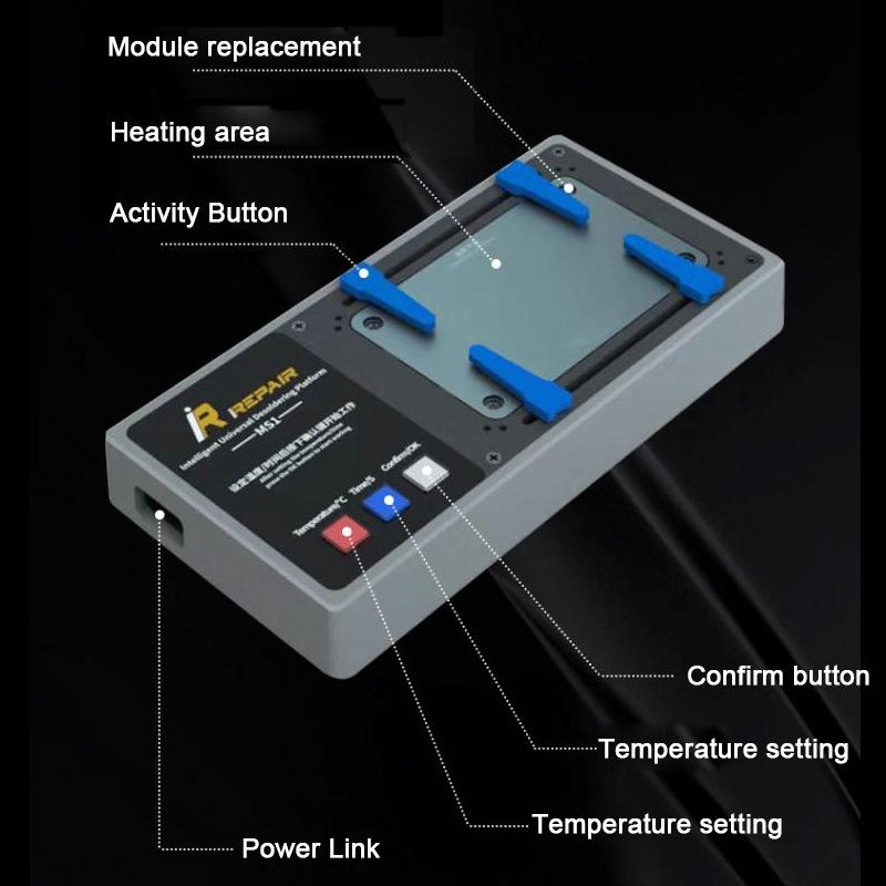 Mijing iRepair MS1 PCB-varmeplate for Apple iPhone X - 13 Series