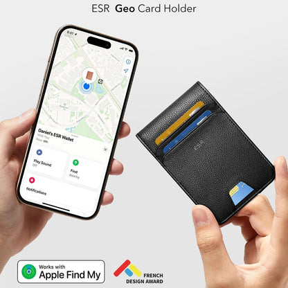 ESR Classic Geo lommebok med Find My-funksjon og RFID-beskyttelse, svart, forseglet på nytt