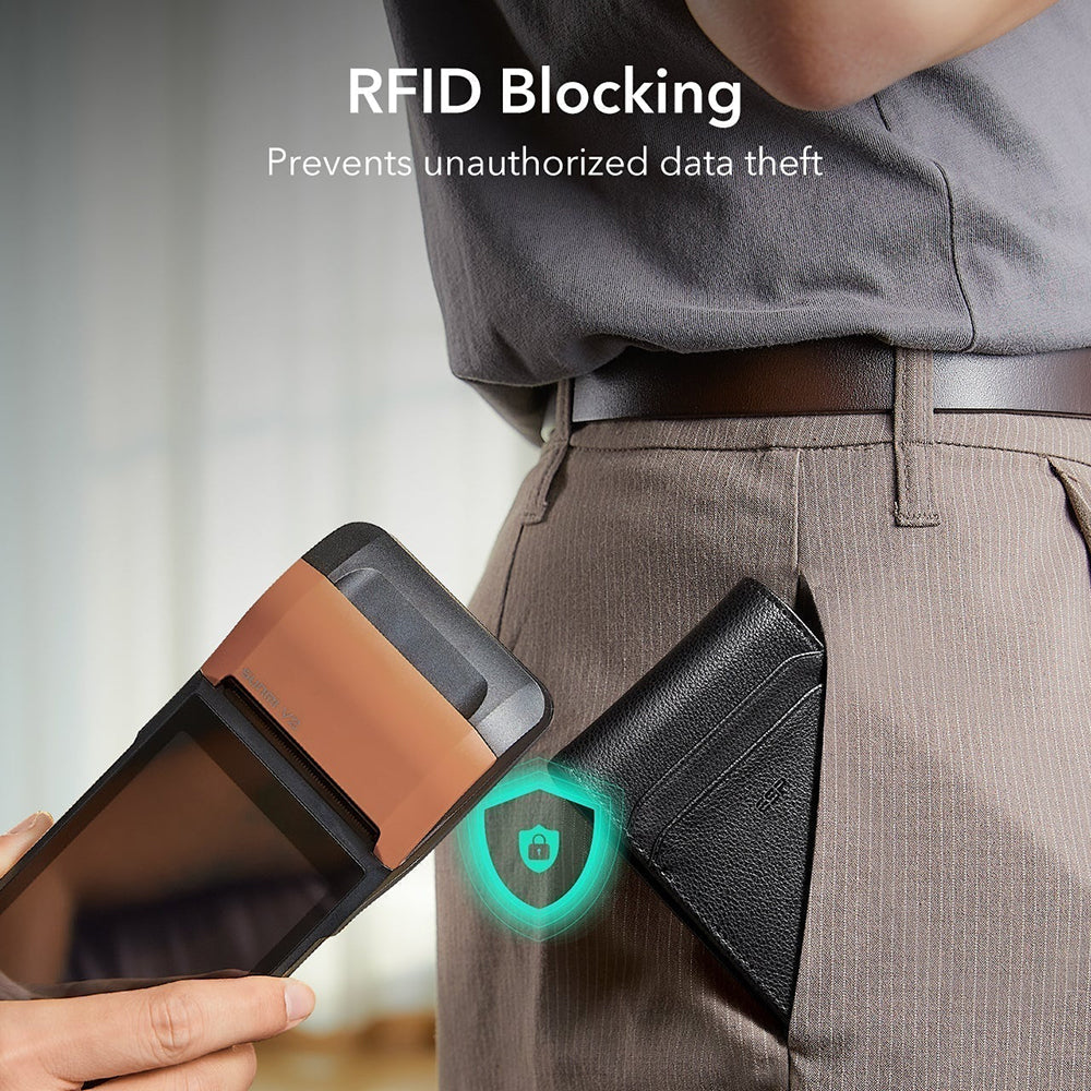 ESR Classic Geo lommebok med Find My-funksjon og RFID-beskyttelse, svart, forseglet på nytt