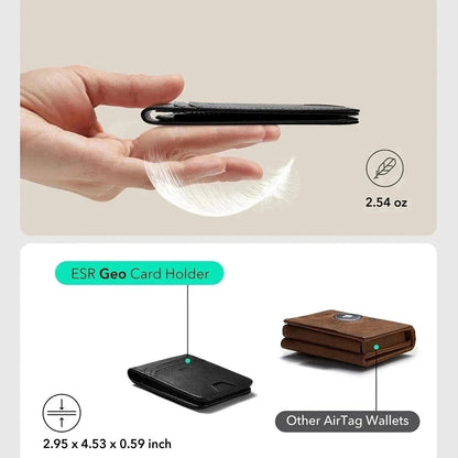 ESR Classic Geo lommebok med Find My-funksjon og RFID-beskyttelse, Brun