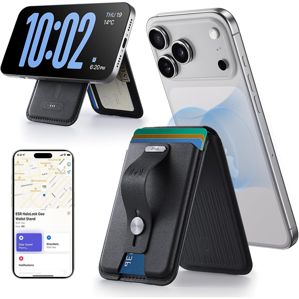 MagSafe lommebok, ESR, Findy my Wallet, Svart