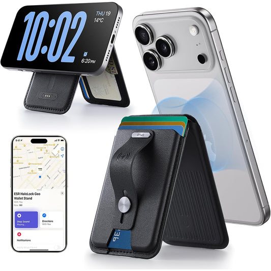 MagSafe lommebok, ESR, Findy my Wallet, Svart