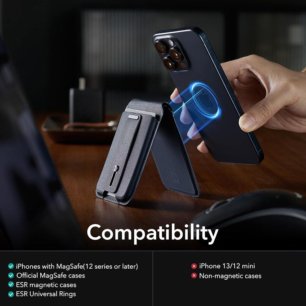 Magsafe lommebok, ESR, Find my Wallet, Marineblå