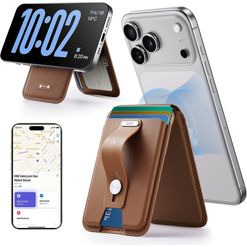 MagSafe-lommebok, ESR, Findy my Wallet 5C, Brun