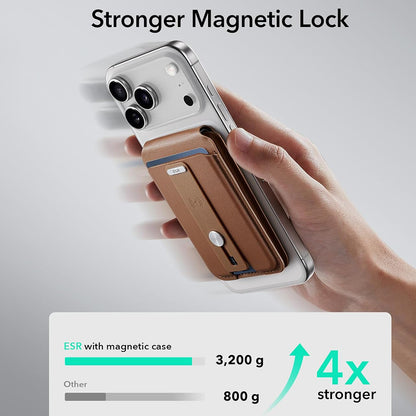 MagSafe-lommebok, ESR, Findy my Wallet 5C, Brun