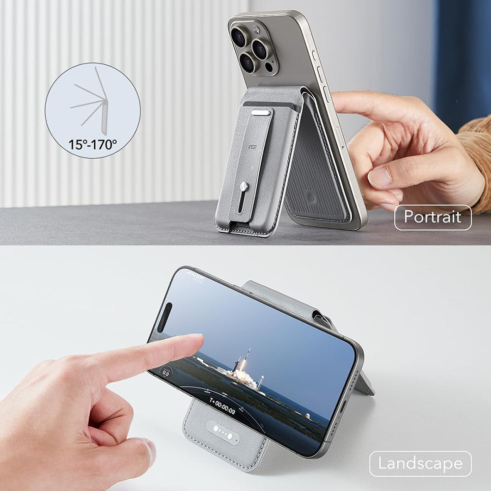 Magsafe lommebok, ESR, Find my Wallet, Grå