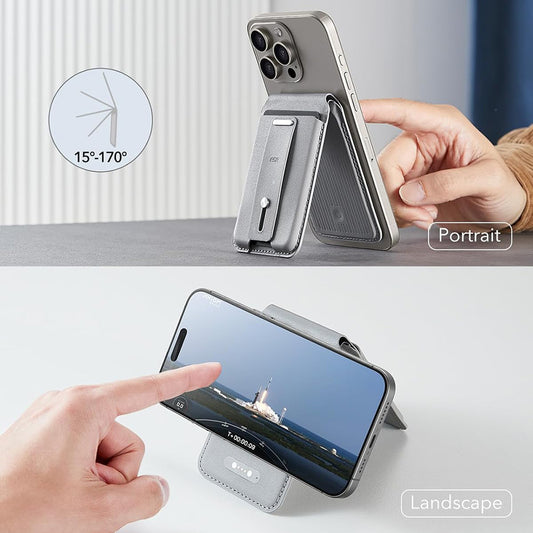 Magsafe lommebok, ESR, Find my Wallet, Grå