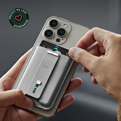 Magsafe lommebok, ESR, Find my Wallet, Grå