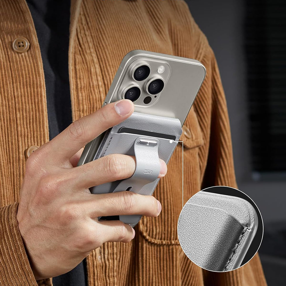 Magsafe lommebok, ESR, Find my Wallet, Grå