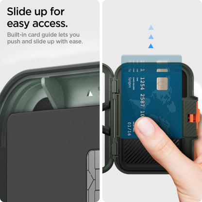 Magsafe lommebok, Spigen, Lock Fit, Grønn