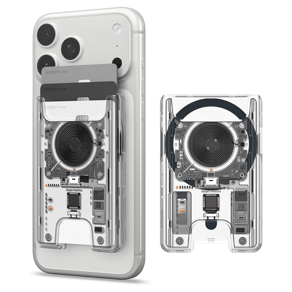 MagSafe-lommebok, Spigen, Ultra Hybrid Zero One, Transparent AFA11403