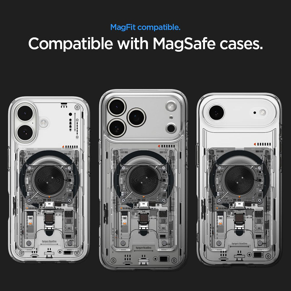 MagSafe-lommebok, Spigen, Ultra Hybrid Zero One, Transparent AFA11403
