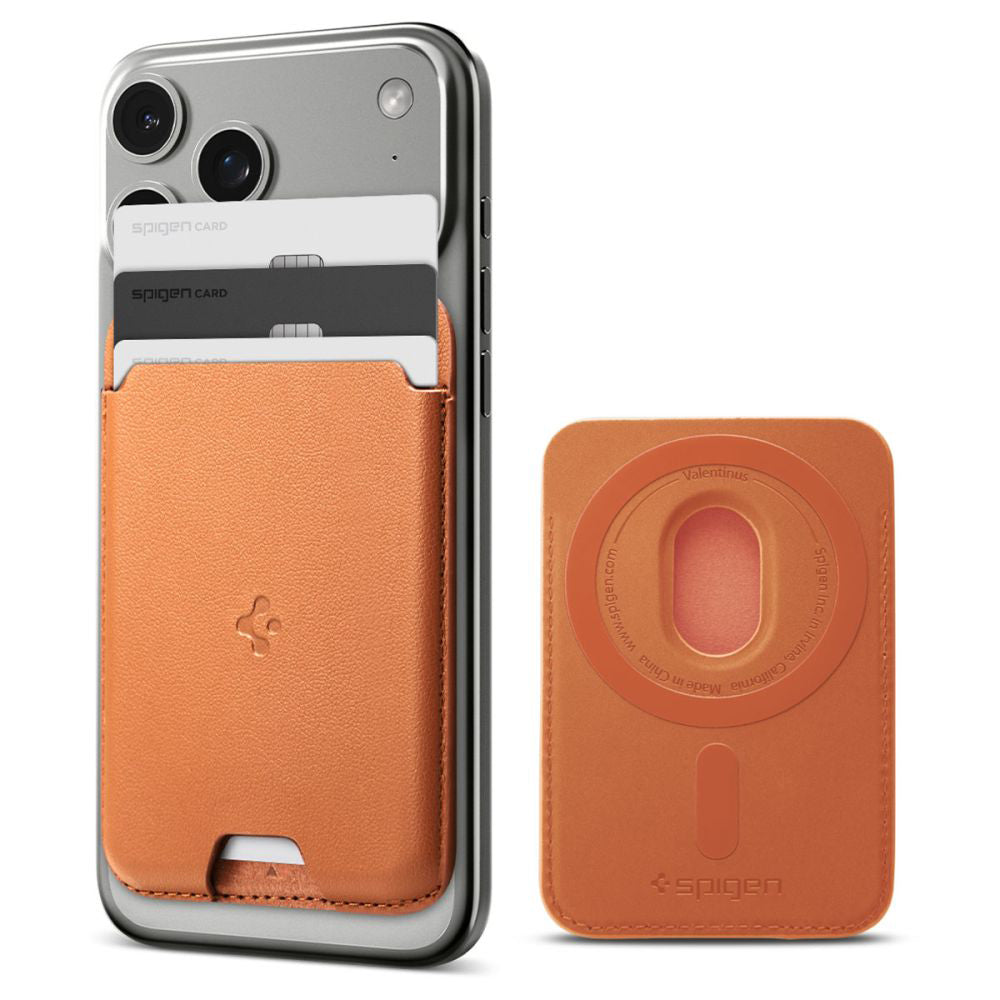 MagSafe-lommebok, Spigen, Valentinus MagFit, Oransje AFA11339