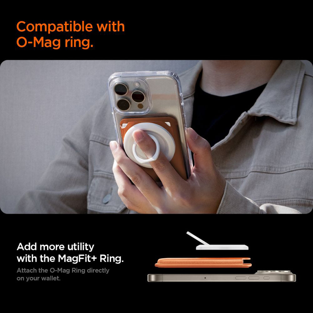 MagSafe-lommebok, Spigen, Valentinus MagFit+, Oransje AFA11340