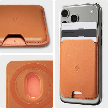 MagSafe-lommebok, Spigen, Valentinus MagFit, Oransje AFA11339