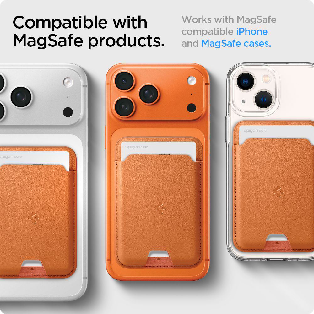 MagSafe-lommebok, Spigen, Valentinus MagFit, Oransje AFA11339